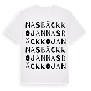 Nasbäckkojan ordlek t-shirt – ekologisk bomull t-shirt från Pinshirt