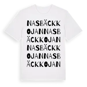Nasbäckkojan ordlek t-shirt – ekologisk bomull t-shirt från Pinshirt