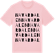 Pink Cotton t-shirt med Navardalen ordlek t-shirt