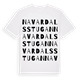 White t-shirt med Navardalsstugan ordlek t-shirt