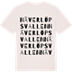 Vintage White t-shirt med Näverlöpsvallen ordlek t-shirt