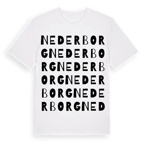 Nederborg ordlek t-shirt – ekologisk bomull t-shirt från Pinshirt