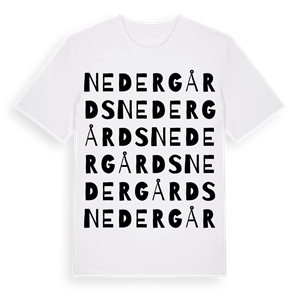 Nedergårds ordlek t-shirt – ekologisk bomull t-shirt från Pinshirt