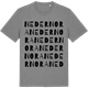 Mid Heather Gray t-shirt med Nedernora ordlek t-shirt