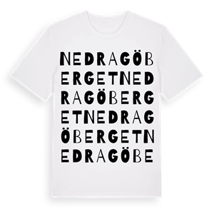 Nedra Göberget ordlek t-shirt – ekologisk bomull t-shirt från Pinshirt