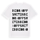 Nedra Oppsveten ordlek t-shirt