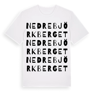 Nedre Björkberget ordlek t-shirt – ekologisk bomull t-shirt från Pinshirt