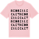Pink Cotton t-shirt med Nedre Blecket ordlek t-shirt
