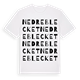 White t-shirt med Nedre Blecket ordlek t-shirt