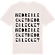 Vintage White t-shirt med Nedre Blecket ordlek t-shirt
