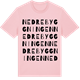 Pink Cotton t-shirt med Nedre Byggningen ordlek t-shirt