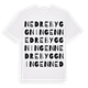 White t-shirt med Nedre Byggningen ordlek t-shirt