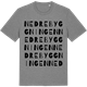 Mid Heather Gray t-shirt med Nedre Byggningen ordlek t-shirt