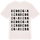 Vintage White t-shirt med Nedre Garberg ordlek t-shirt