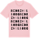 Pink Cotton t-shirt med Nedre Milborg ordlek t-shirt