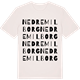 Vintage White t-shirt med Nedre Milborg ordlek t-shirt