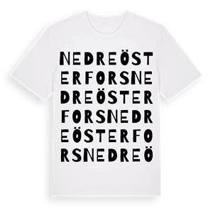Nedre Österfors ordlek t-shirt – ekologisk bomull t-shirt från Pinshirt