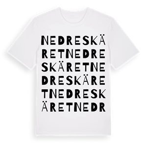 Nedre Skäret ordlek t-shirt – ekologisk bomull t-shirt från Pinshirt