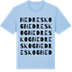 Blue Soul t-shirt med Nedre Skog ordlek t-shirt