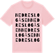 Pink Cotton t-shirt med Nedre Slogåsen ordlek t-shirt