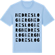 Blue Soul t-shirt med Nedre Slogberg ordlek t-shirt