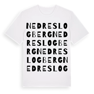 Nedre Slogberg ordlek t-shirt – ekologisk bomull t-shirt från Pinshirt