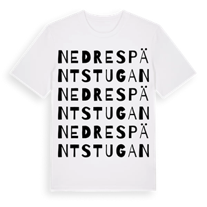 Nedre Späntstugan ordlek t-shirt – ekologisk bomull t-shirt från Pinshirt