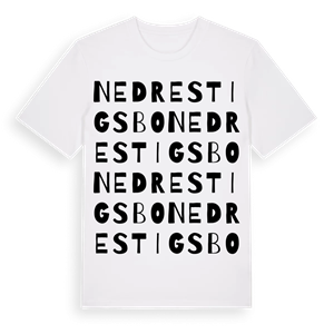 Nedre Stigsbo ordlek t-shirt – ekologisk bomull t-shirt från Pinshirt