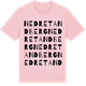 Pink Cotton t-shirt med Nedre Tandberg ordlek t-shirt