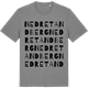 Mid Heather Gray t-shirt med Nedre Tandberg ordlek t-shirt