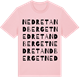 Pink Cotton t-shirt med Nedre Tandberget ordlek t-shirt