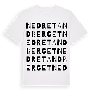 Nedre Tandberget ordlek t-shirt – ekologisk bomull t-shirt från Pinshirt