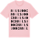 Pink Cotton t-shirt med Nilsudden ordlek t-shirt