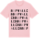 Pink Cotton t-shirt med Nipvallen ordlek t-shirt