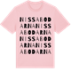 Pink Cotton t-shirt med Nissabodarna ordlek t-shirt