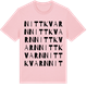 Pink Cotton t-shirt med Nittkvarn ordlek t-shirt