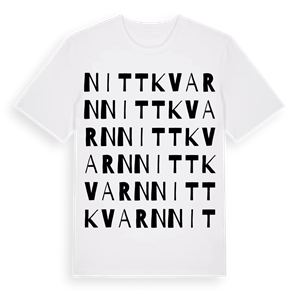 Nittkvarn ordlek t-shirt – ekologisk bomull t-shirt från Pinshirt