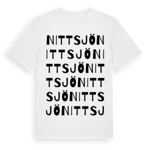 Nittsjö ordlek t-shirt – ekologisk bomull t-shirt från Pinshirt