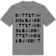 Mid Heather Gray t-shirt med Nittstamnskojan ordlek t-shirt