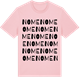 Pink Cotton t-shirt med Nome ordlek t-shirt