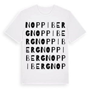 Noppiberg ordlek t-shirt – ekologisk bomull t-shirt från Pinshirt