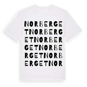 Norberget ordlek t-shirt – ekologisk bomull t-shirt från Pinshirt
