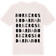Vintage White t-shirt med Norbergsbodarna ordlek t-shirt
