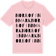 Pink Cotton t-shirt med Norbo Finnmark ordlek t-shirt