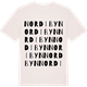 Vintage White t-shirt med Nord i byn ordlek t-shirt