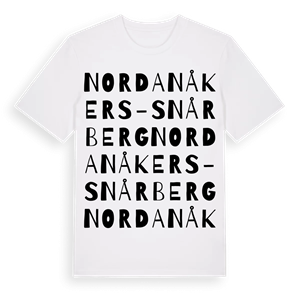 Nordanåkers-Snårberg ordlek t-shirt – ekologisk bomull t-shirt från Pinshirt