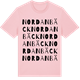 Pink Cotton t-shirt med Nordanbäck ordlek t-shirt