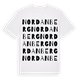 White t-shirt med Nordanberg ordlek t-shirt