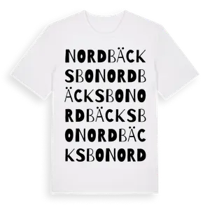 Nordbäcksbo ordlek t-shirt – ekologisk bomull t-shirt från Pinshirt