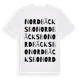 White t-shirt med Nordbäcksbo ordlek t-shirt